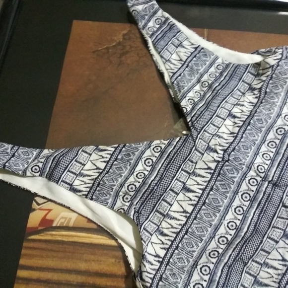 Paper crane romper gray white shorts - Picture 2 of 7